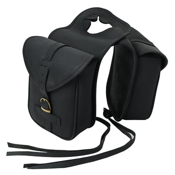 Hilason Western Horse Leather Saddle Bag Heavyduty Traditional Trail Ride